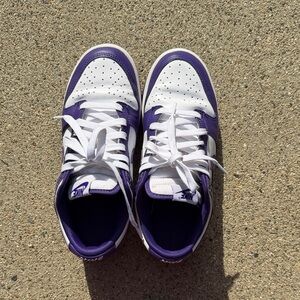 Nike White and Purple Athletic Shoes